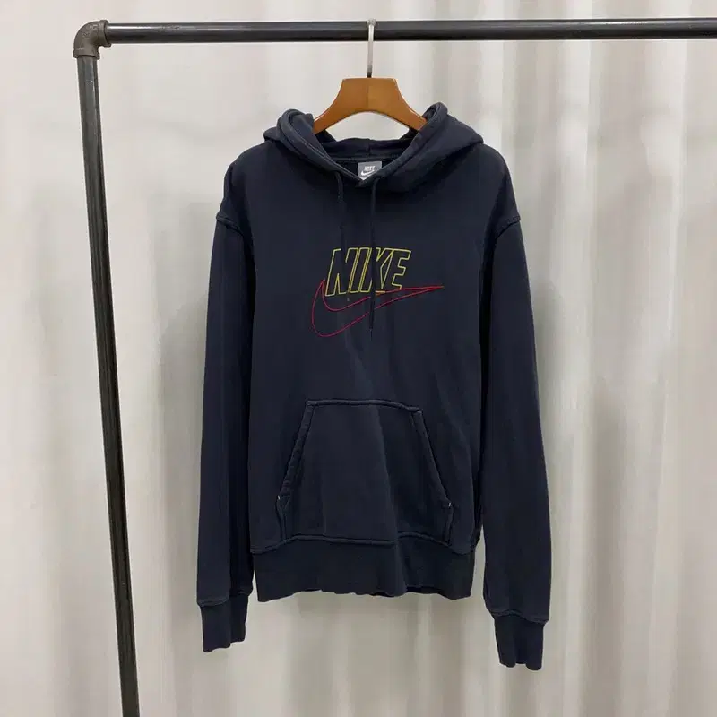 Nike Sports Navy Big Logo Old School Hoodie 100 A07005