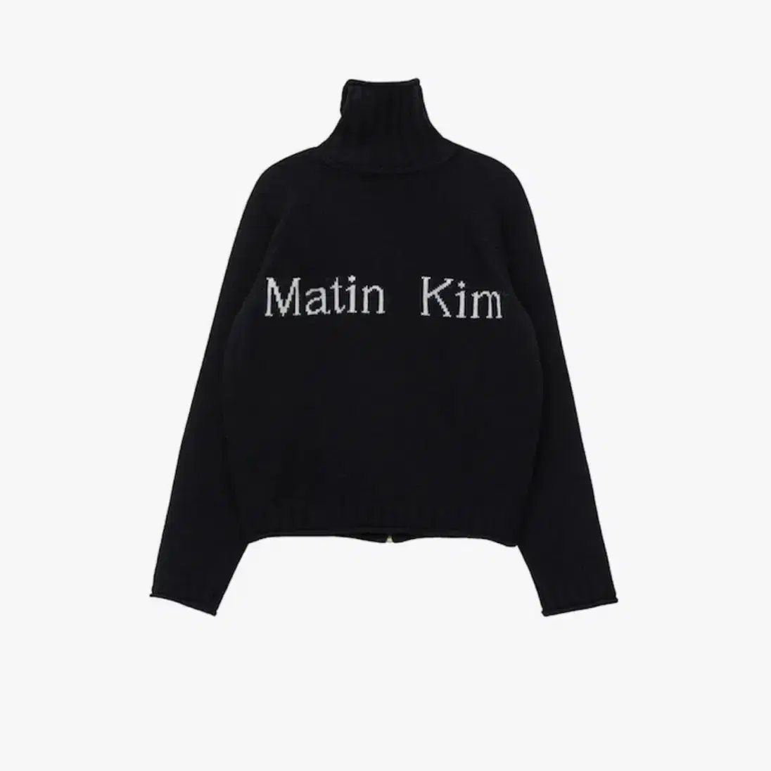 마뗑킴 SPELL POINT KNIT ZIP UP IN NAVY