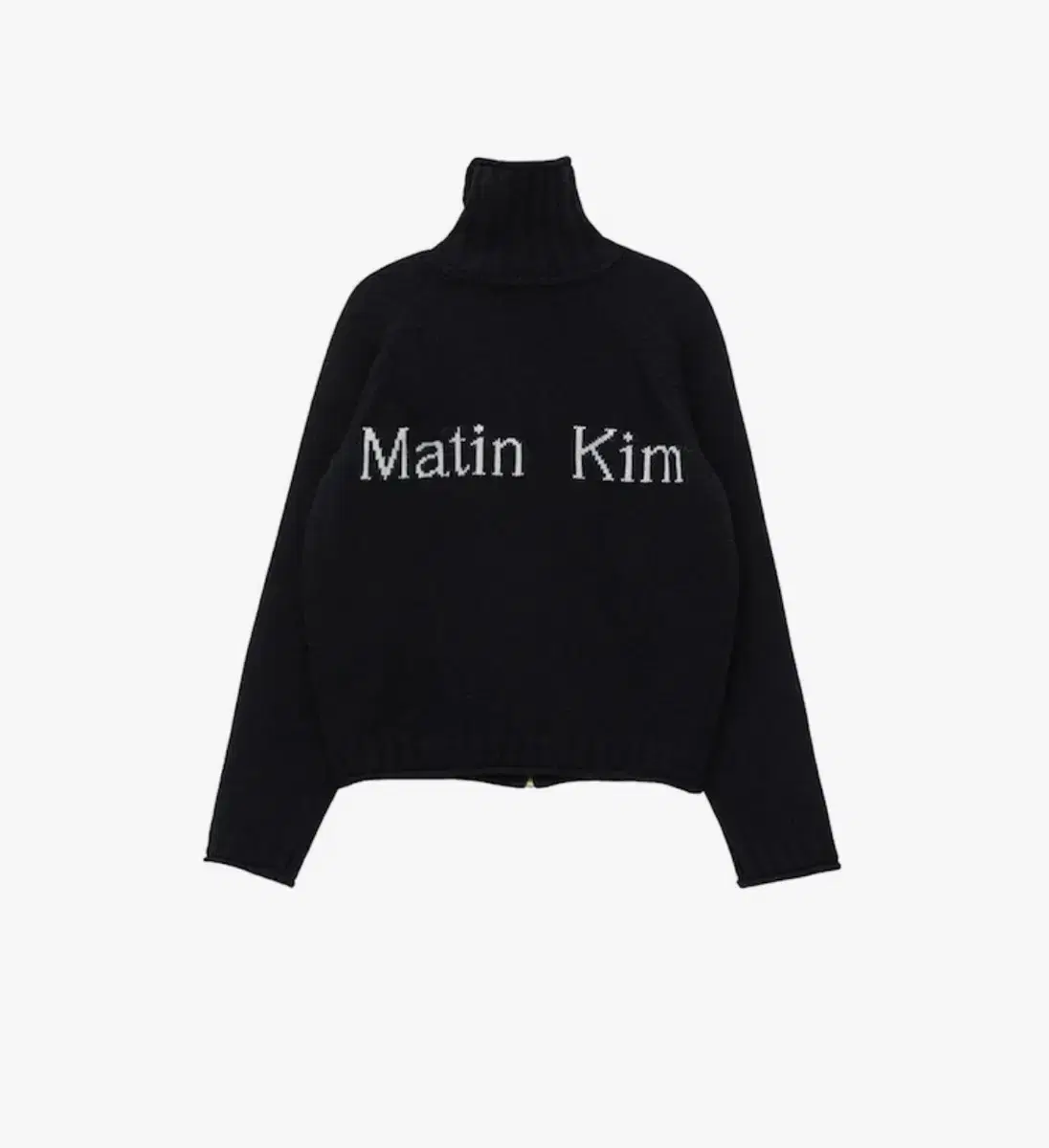 마뗑킴 SPELL POINT KNIT ZIP UP IN NAVY