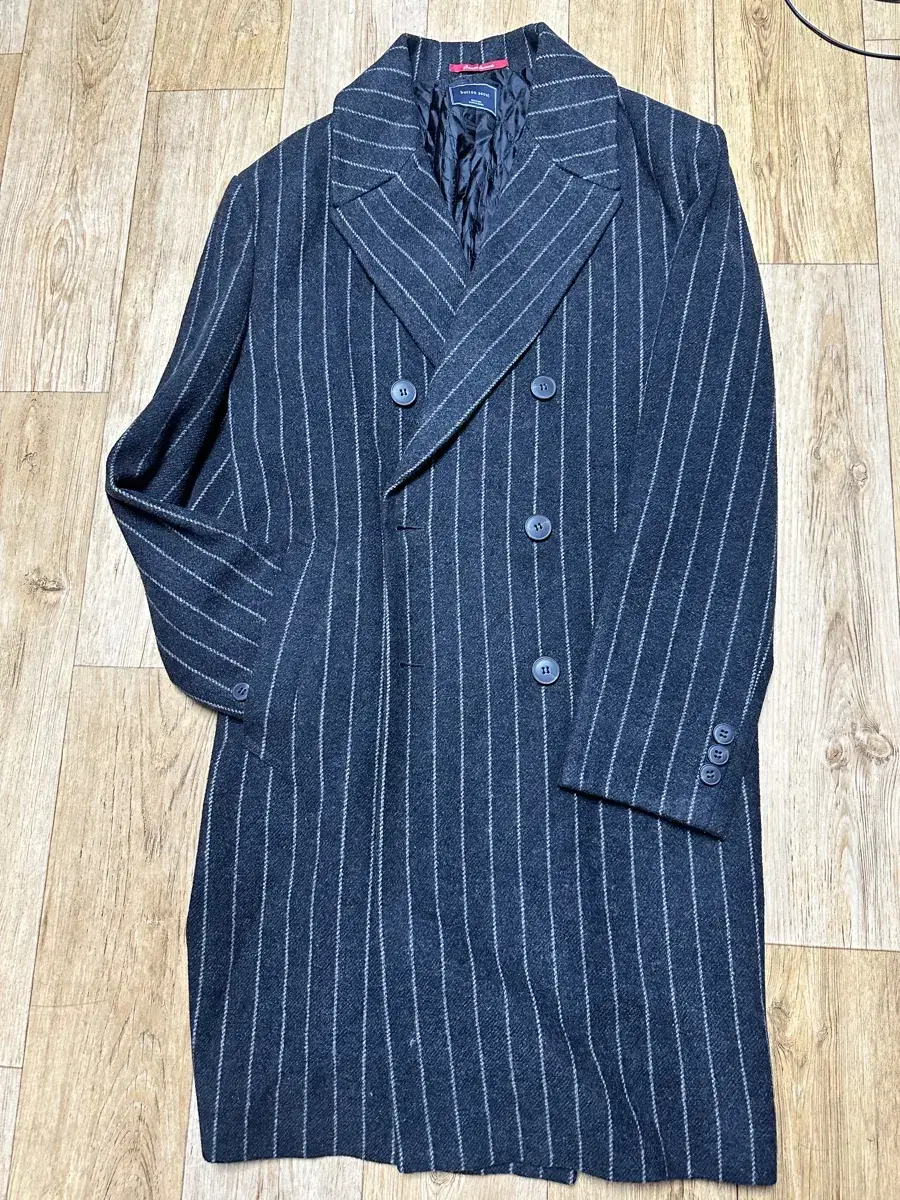 Double gray striped coat