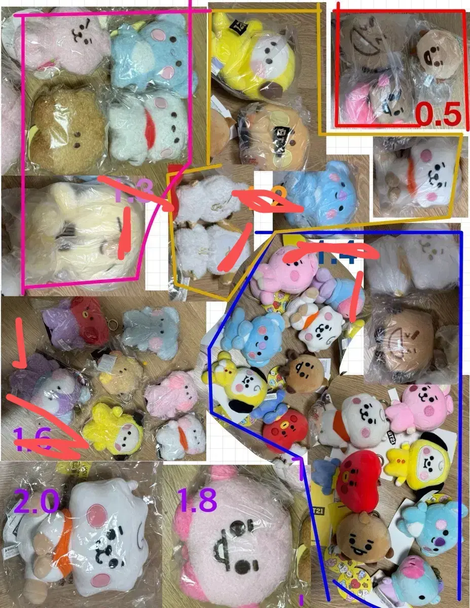 Bangtan BTS BT21 sealed Koya aljay shukhi mangi chimi tata cookies