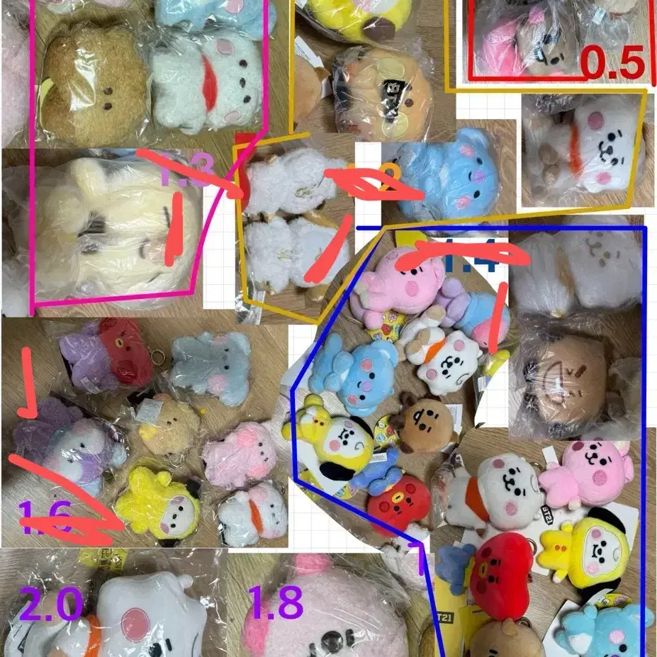 방탄 BTS 비티21 BT21 코야 알제이 슈키 망이 치미 타타 쿠키