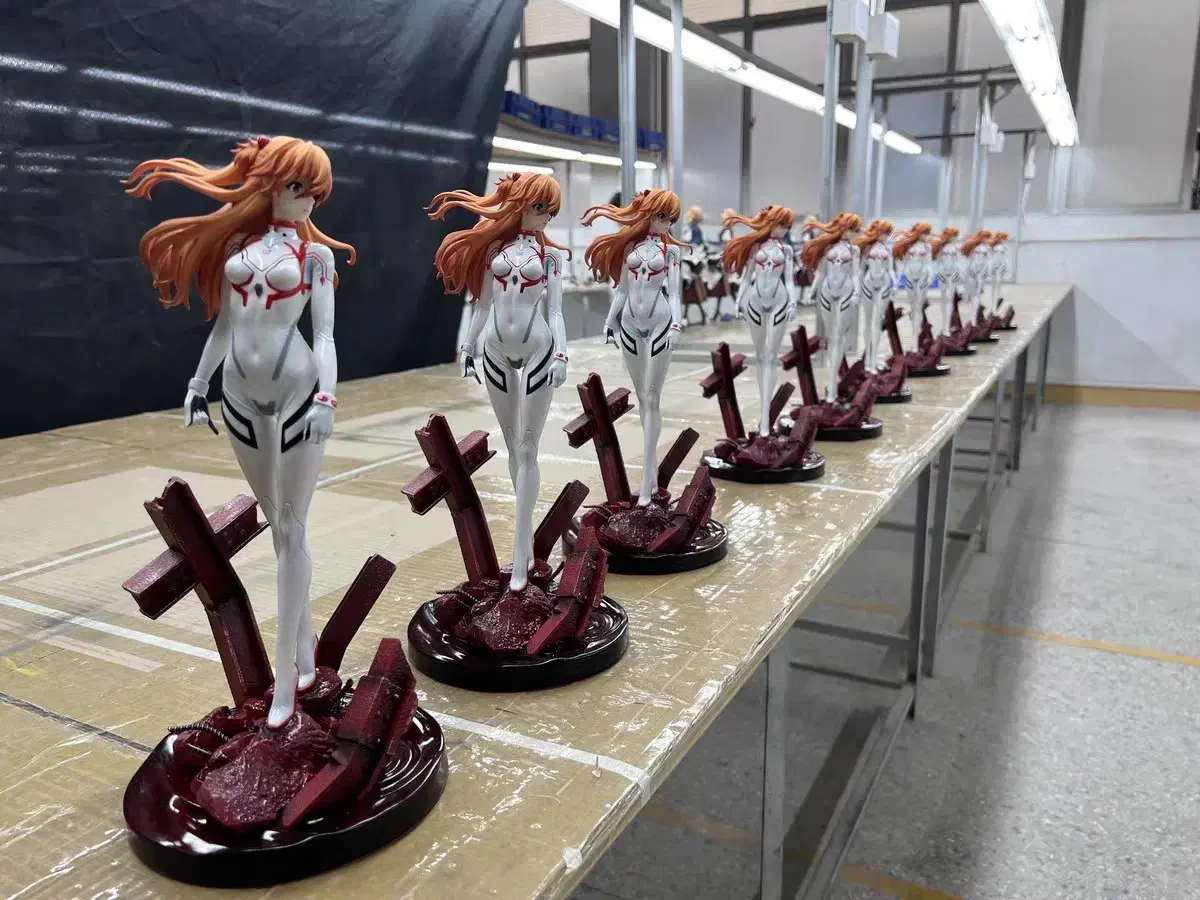 (Spot) Keum Asuka Lang Gray Resin Statue Shin Evangelion