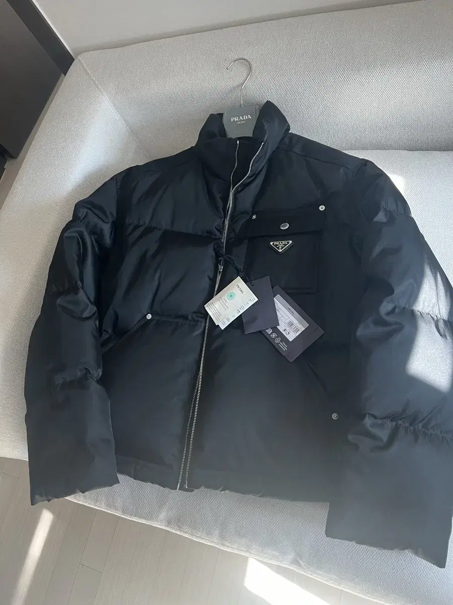 Prada Rina nylon cropped puffer (SGC584) size S for sale