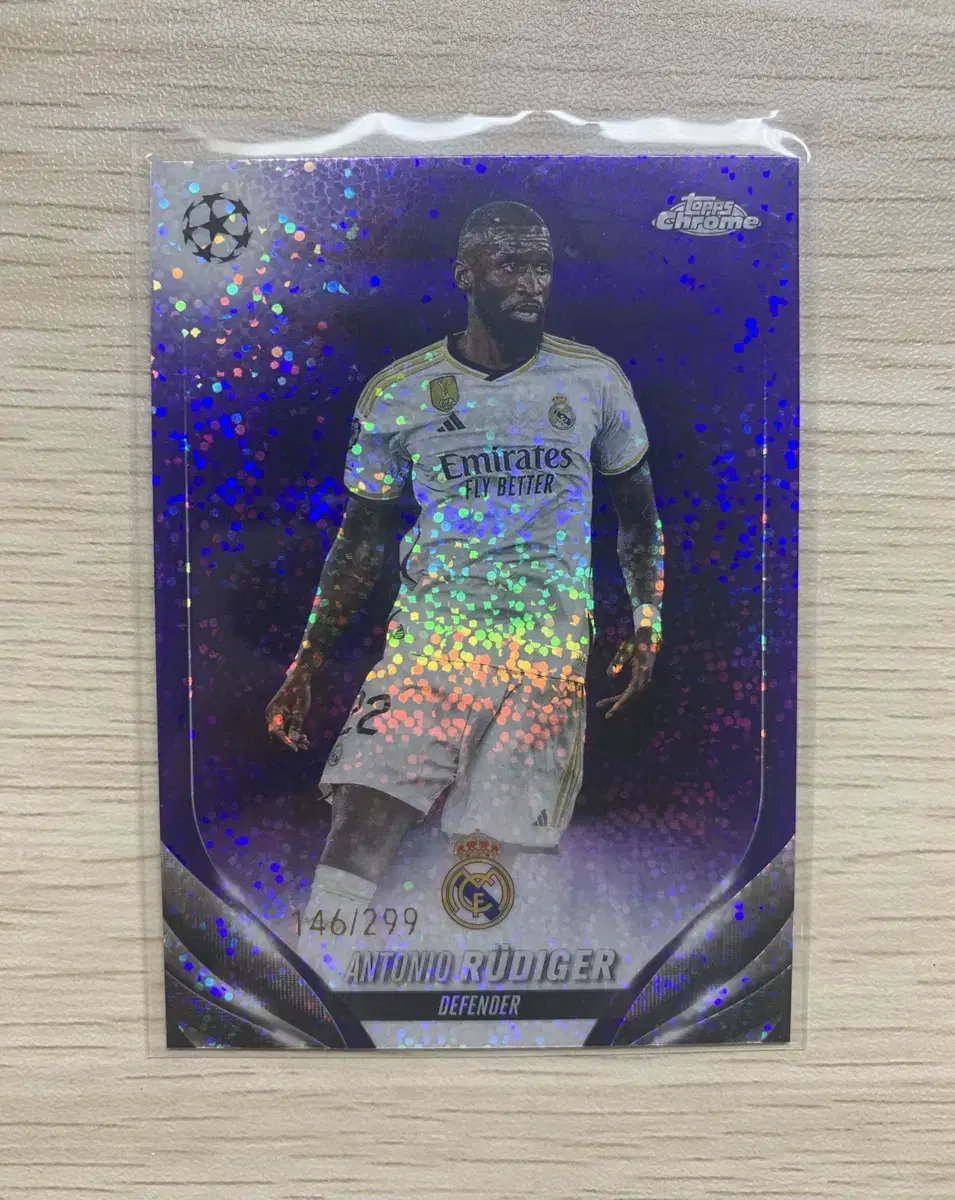 Tops Chrome Real Madrid Antonio Rudiger 299Limited kard sells