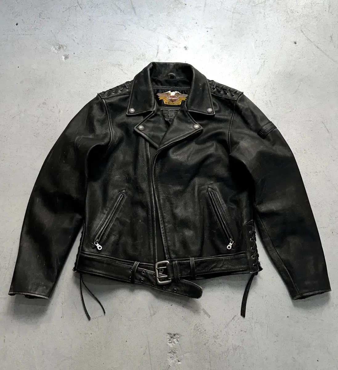 [L] 00s OG Vintage Harley-Davidson Leather Jacket Rider Leather Jacket