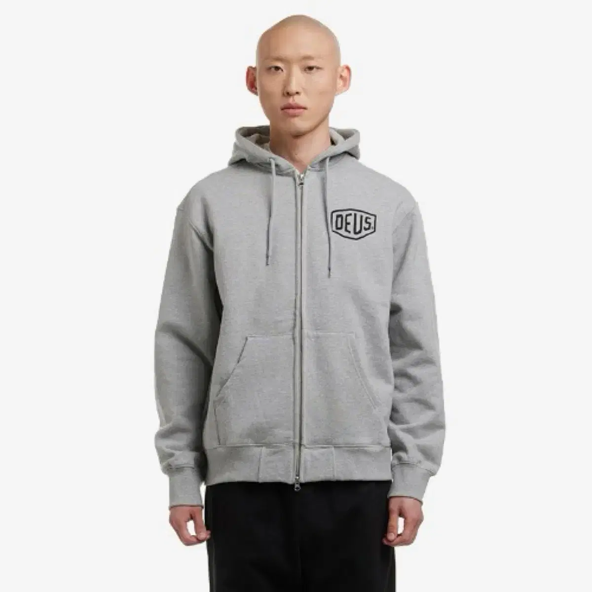 Deus Hoodie Zip Up Grey XL