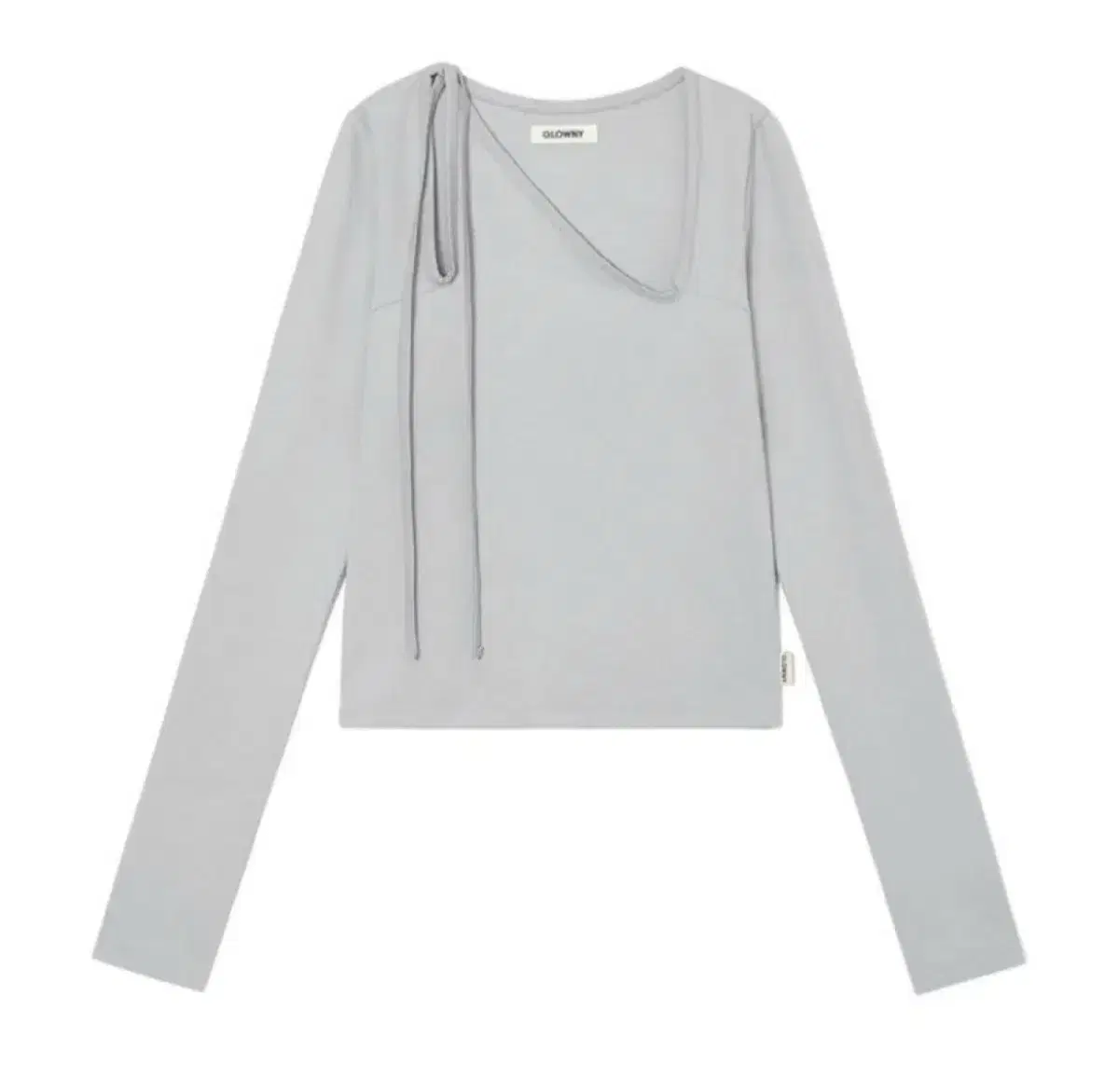 글로니 Miq square neck long sleeve 코스탈그레이