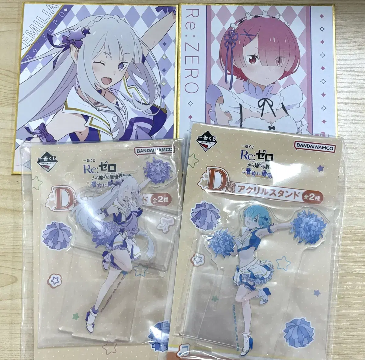 Rizzo First Lottery Give You Courage D Prize acrylic stand Rem & Emilia Set