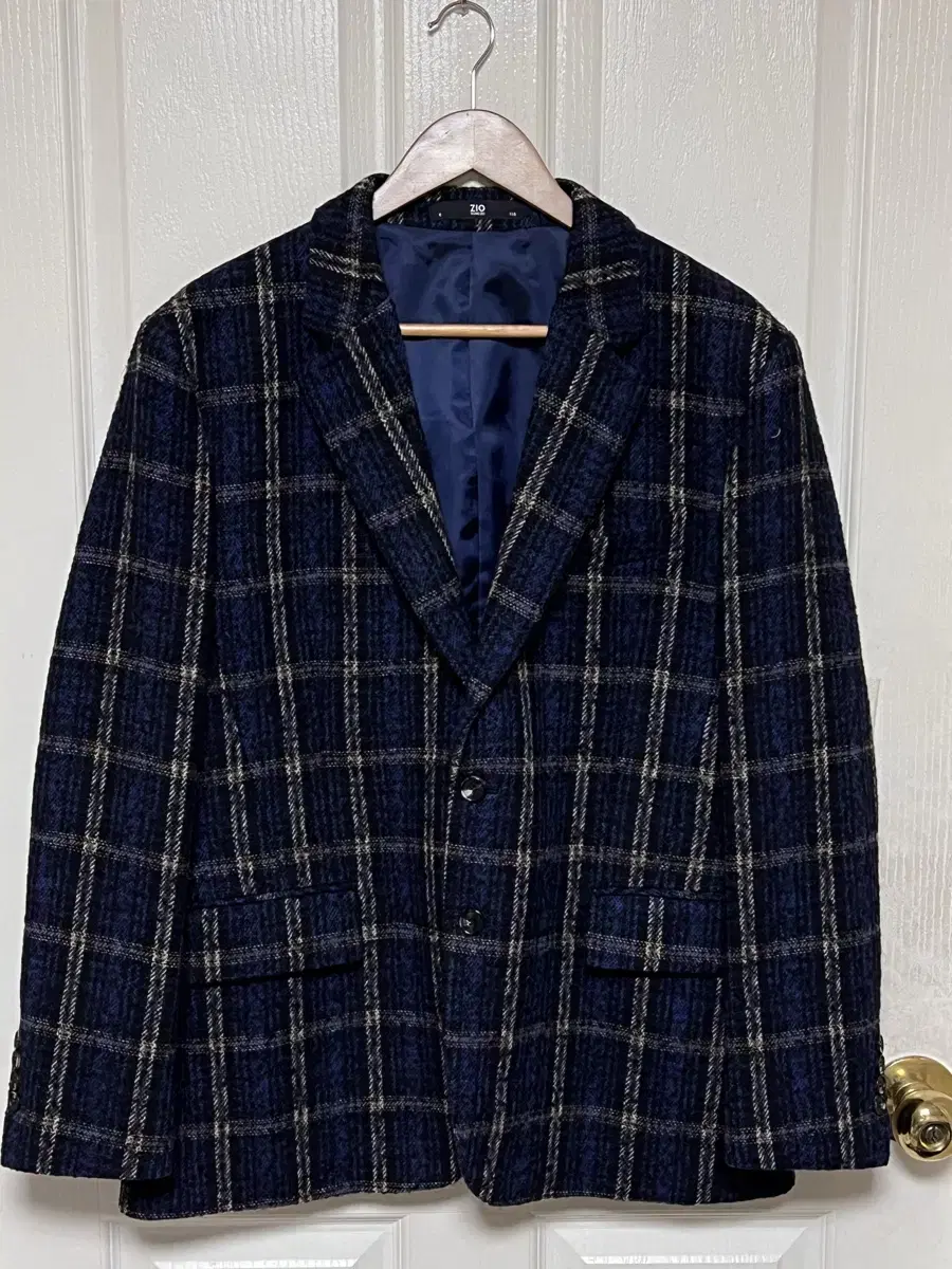 110) SONGZIO Geosongio wool check jacket