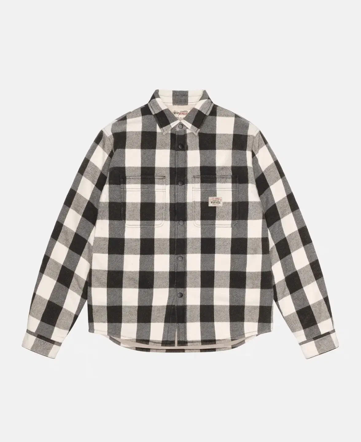 {Stussy Ball Home Genuine New}Stussy Sherpa Lined Buffalo Plaid Shirt 3 Colors