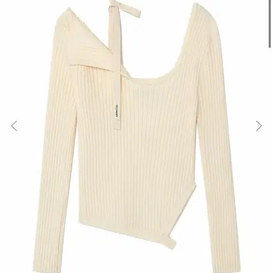 글로니 ISA ASYMMETRICAL KNIT TOP (CREAM)