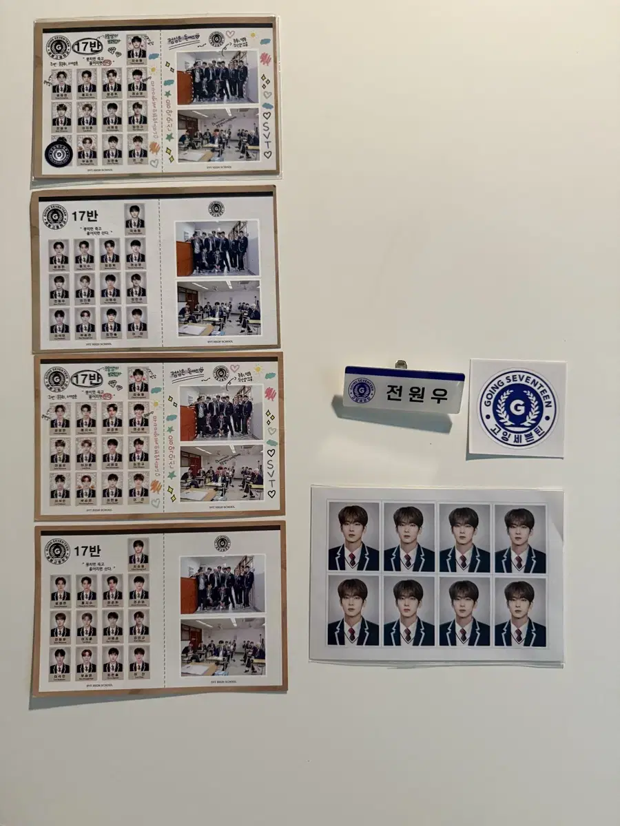 Seventeen wonwoo sells photo badges.