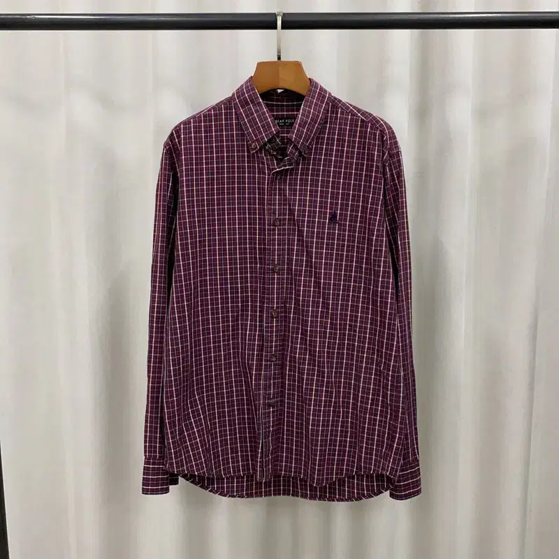 Vinpole Logo Casual Check Long Sleeve Shirt 100 S04104