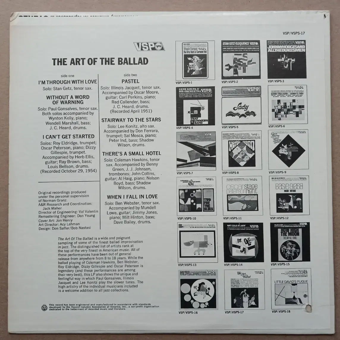 LP the art of the ballad v.a