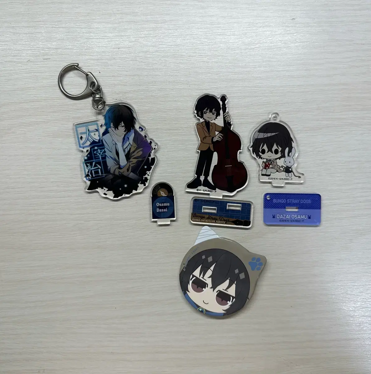 LiteraryTradox Osamu Dazai acrylic stand keyring Canbadges in bulk