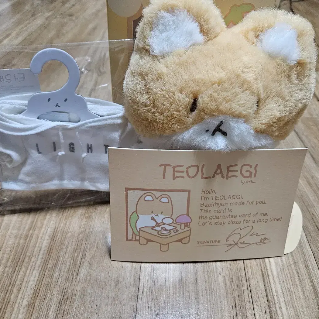 백현 터래기 TEO-LAE-GI 20cm 인형+전용 후드티  일괄 팝니당