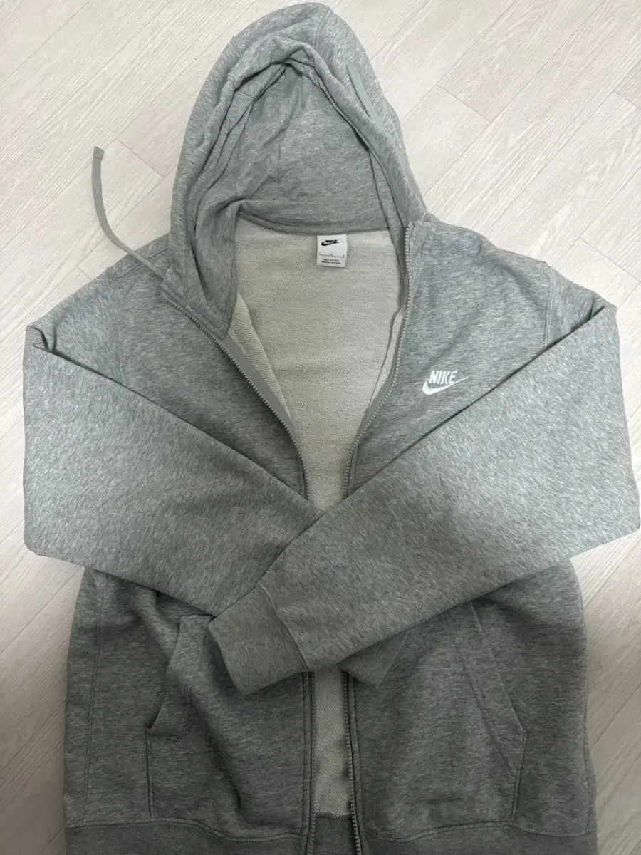 Nike Hoodie Zip Up Gray