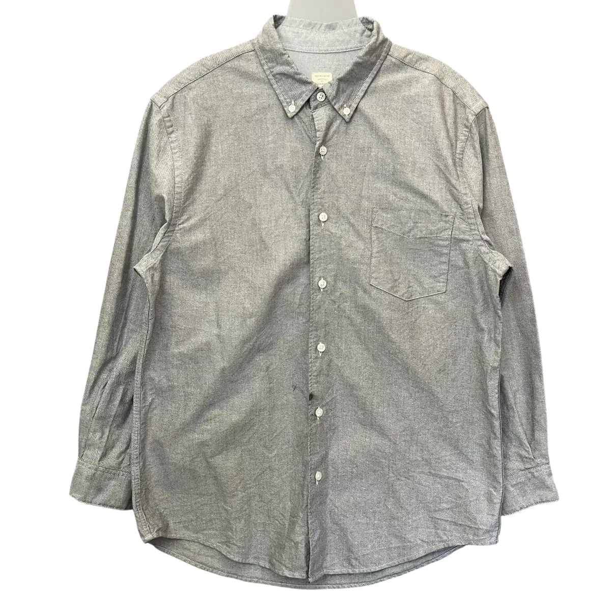 Giordano One-Pocket Cotton Oxford Long-Sleeved Shirt L