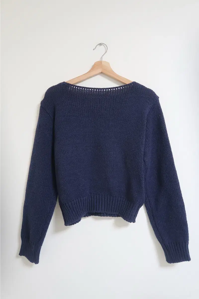 아워캐비넷 니트 waffle boat neck knit