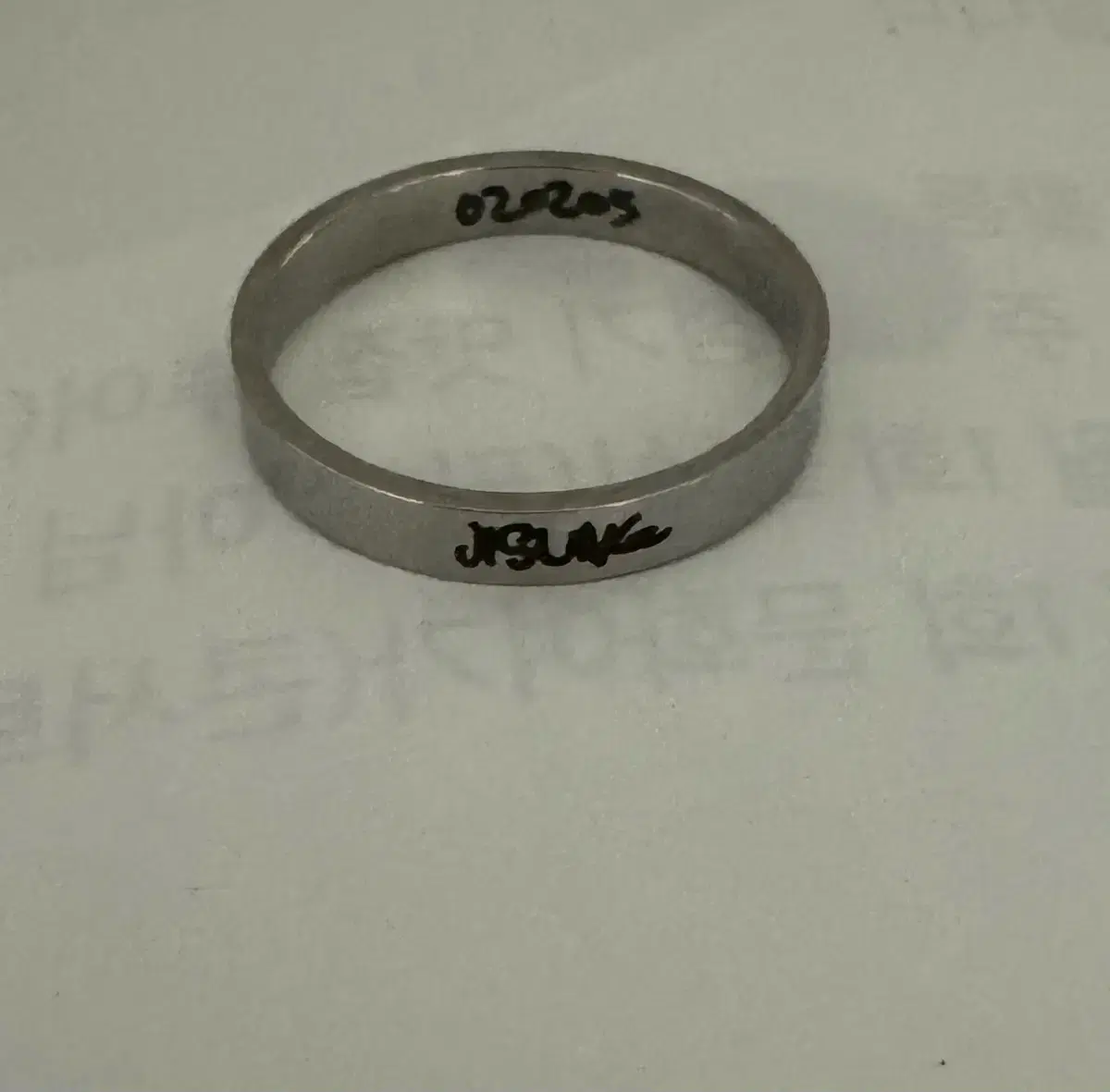 NCT jisung Engraved Ring