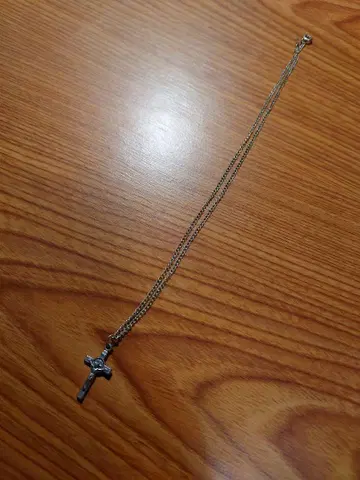 실버 목걸이 묵주 십자가 목걸이
