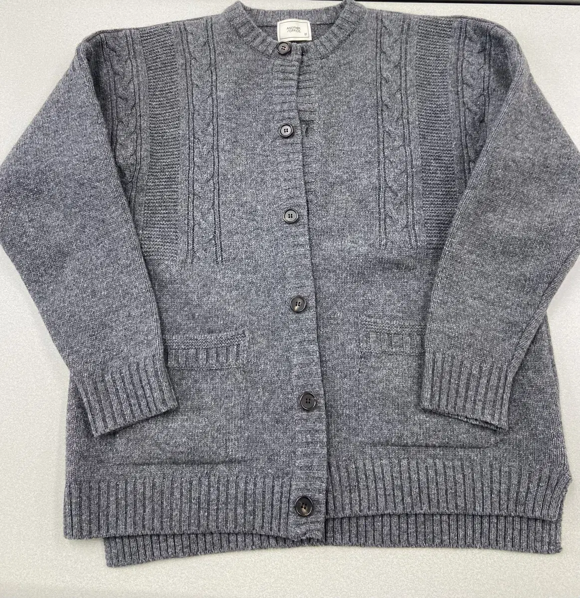 어나더 오피스 가디건 (회색) Guernsey Cardigan