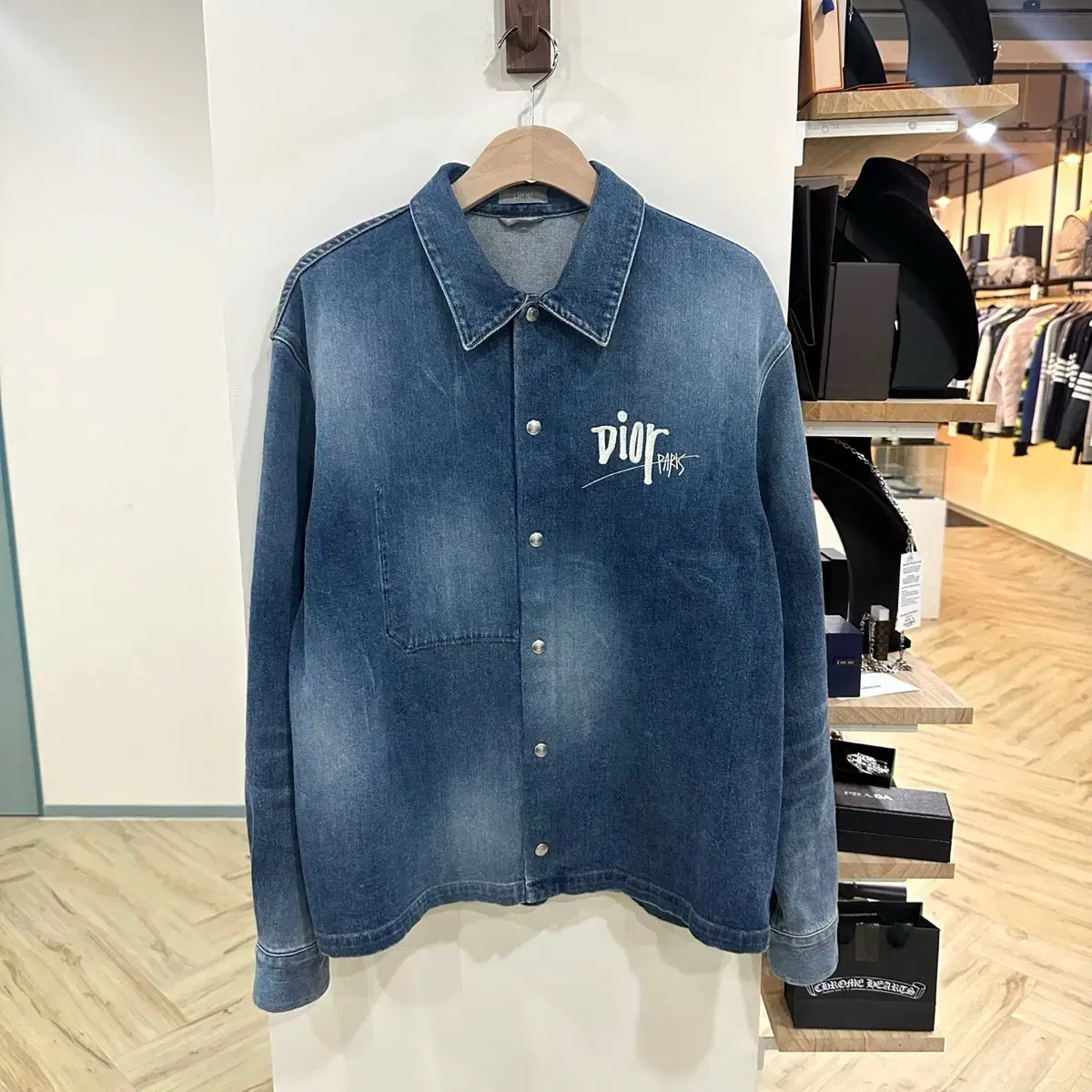 [48] Dior Stussy Denim Jeans Jacket