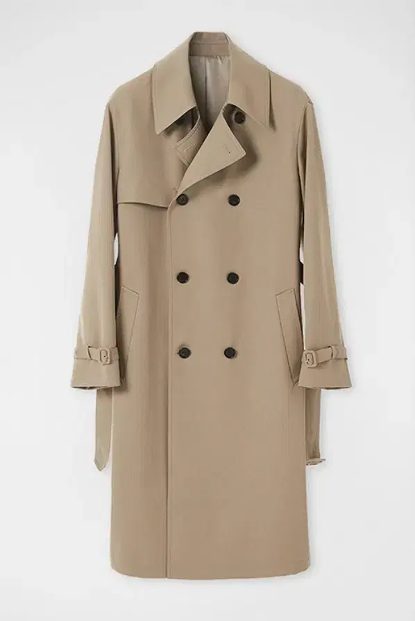 Coarse wool trench coat in beige S