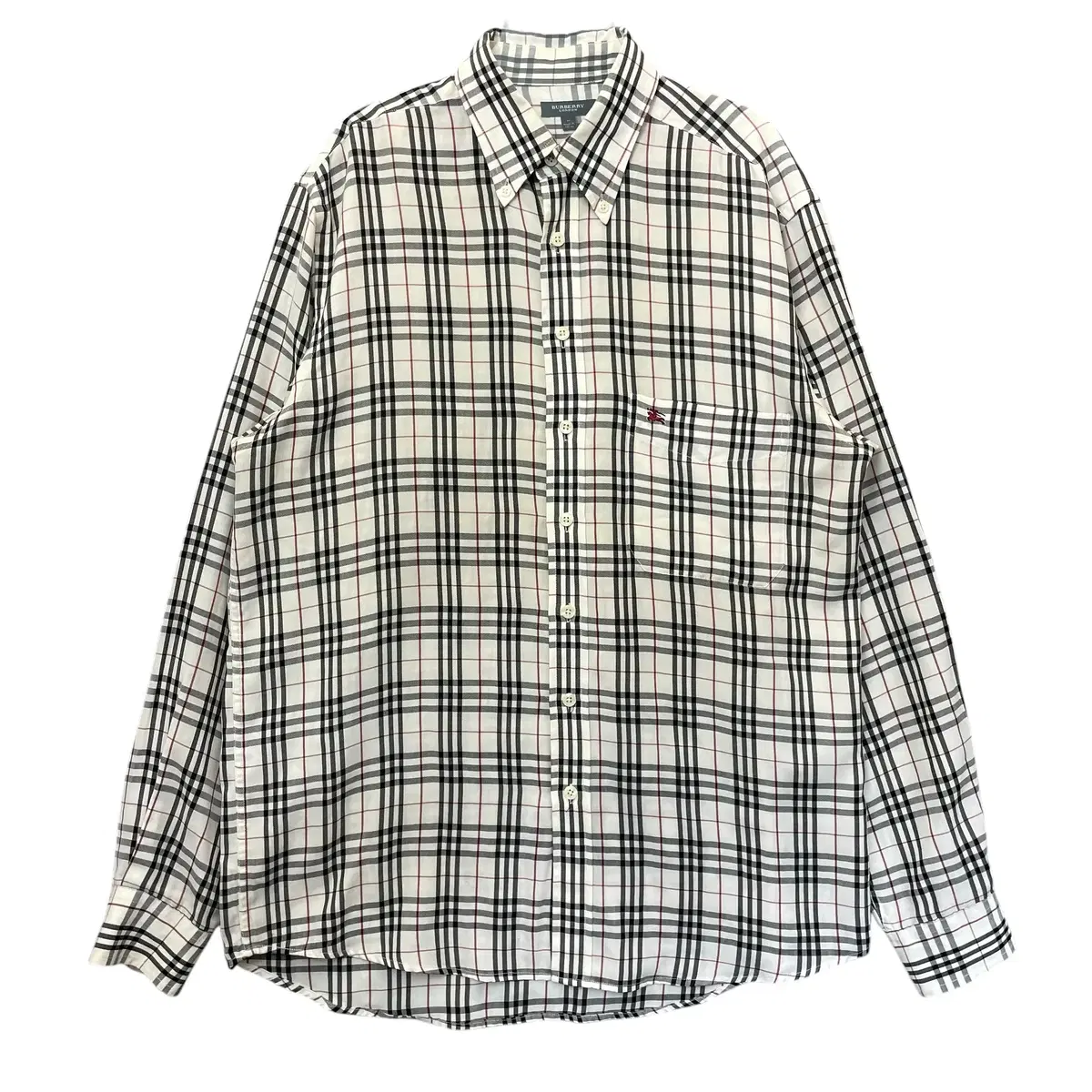 Burberry London Nova Check One-Pocket Long Sleeve Shirt M