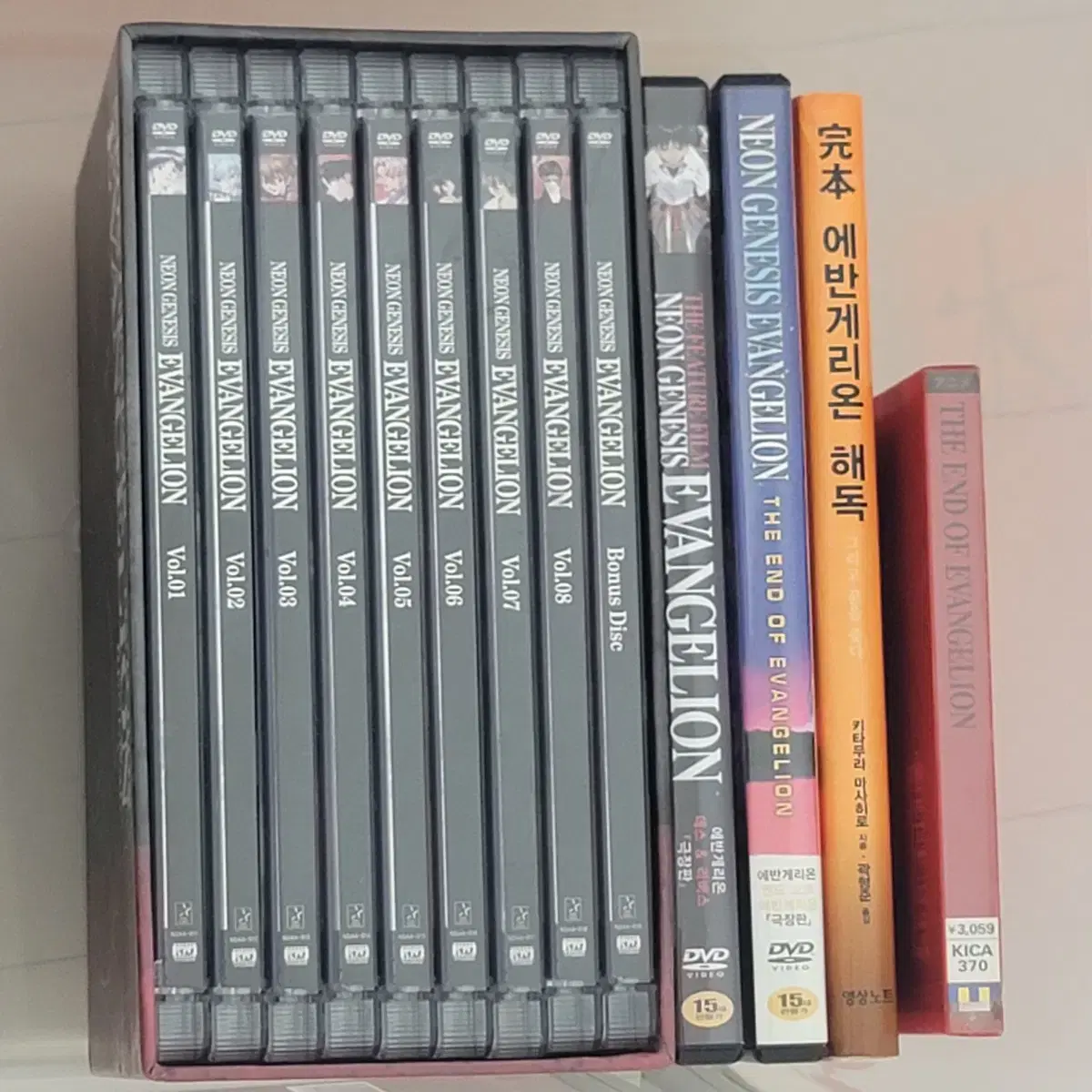 에반게리온 TV판 리뉴얼 dvd 초회한정판 & 특전 엽서 외