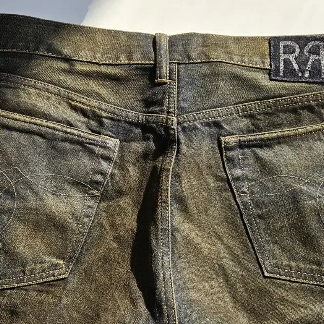 RRL 슬림핏 셔틀우븐 셀비지 데님 33x32