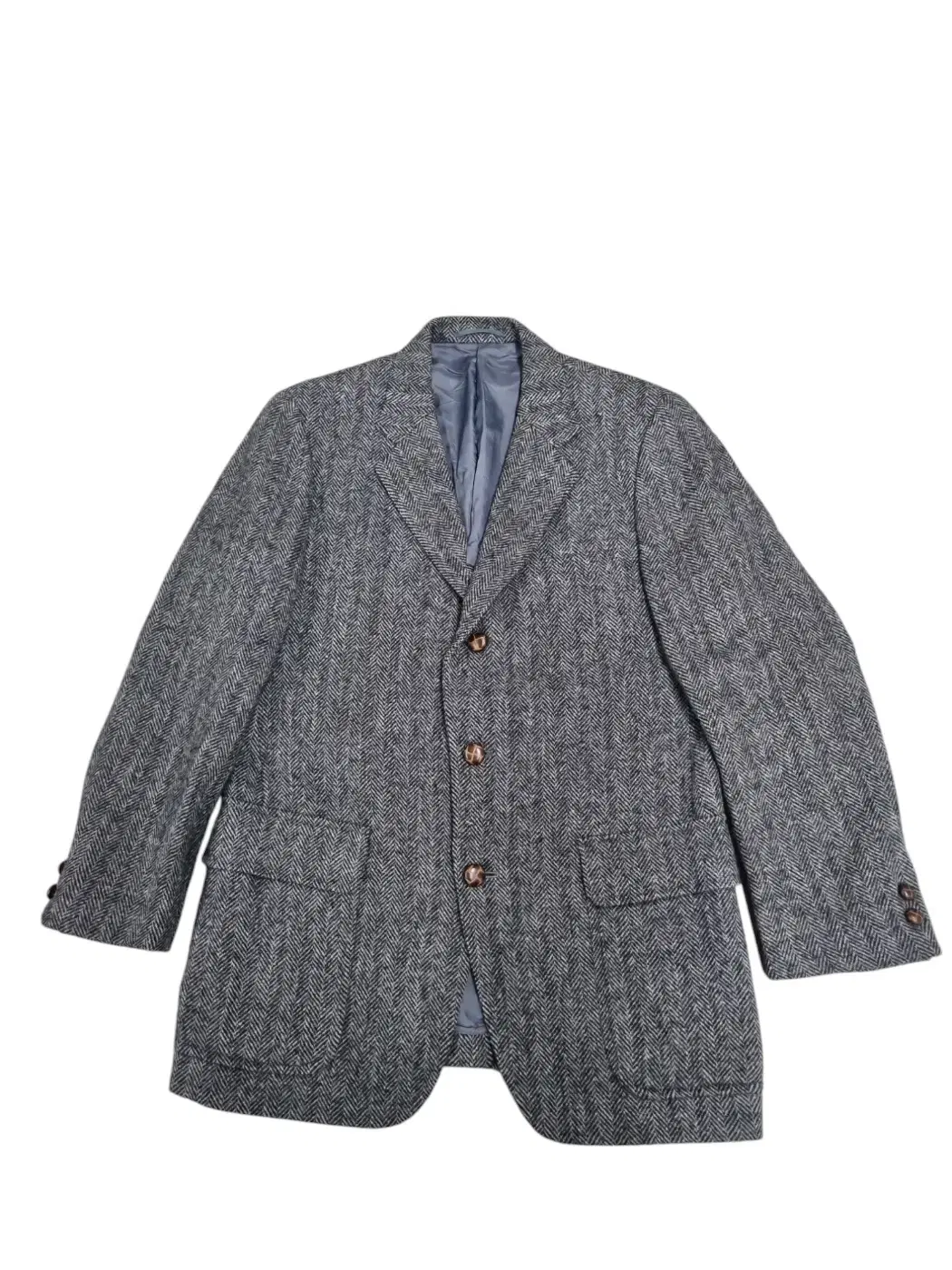 J.PRESS Gray herringbone wool jacket M