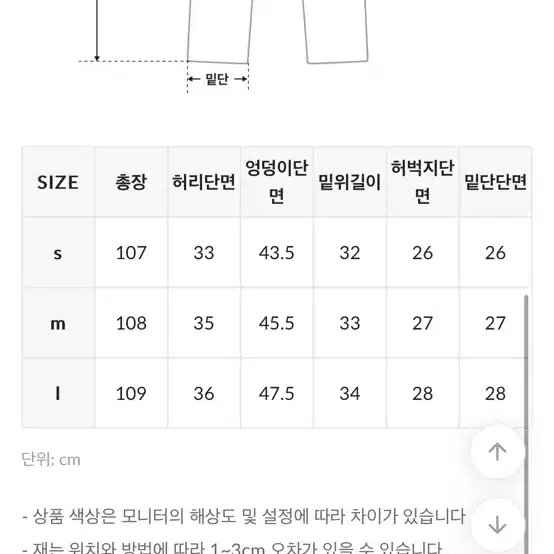 고퀄/새상품)세미와이드 데님M