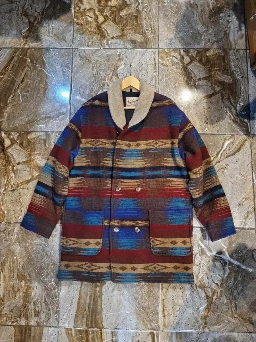 90's~ Woolrich Chimayo Pattern Wool Coat