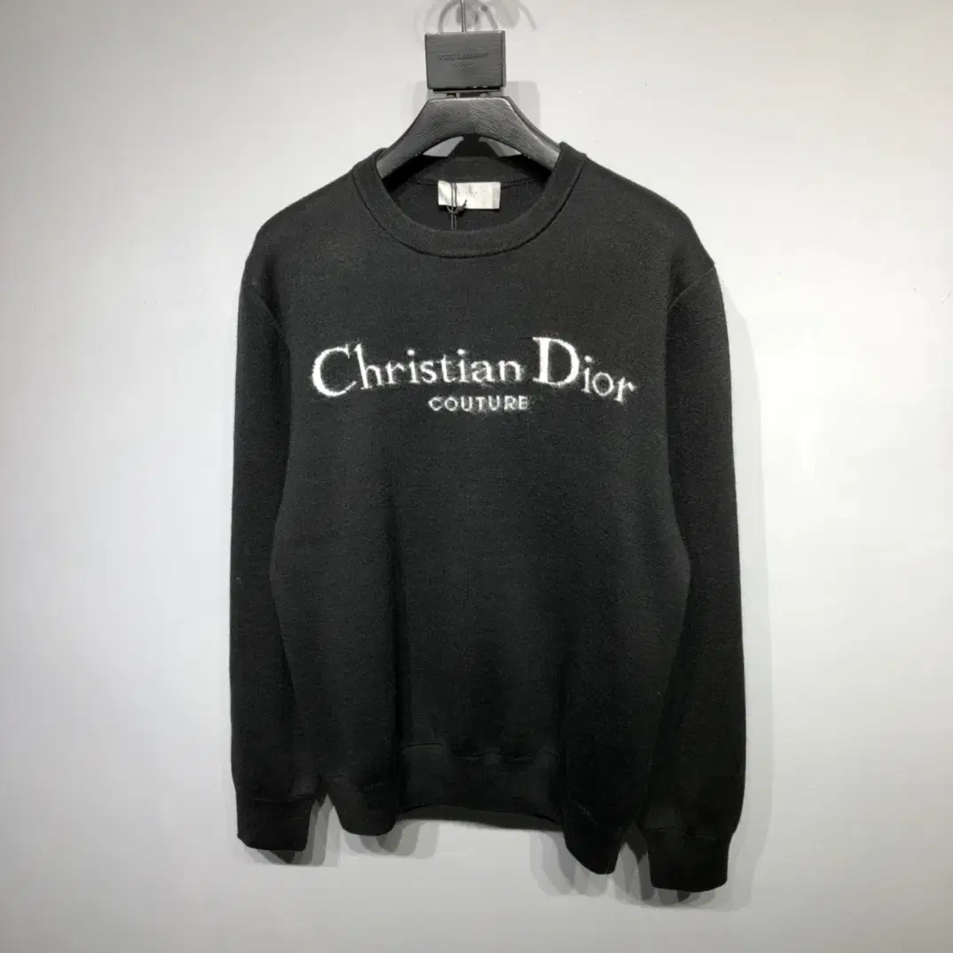 Dior Cashmere jacquard sweater knit black for Men