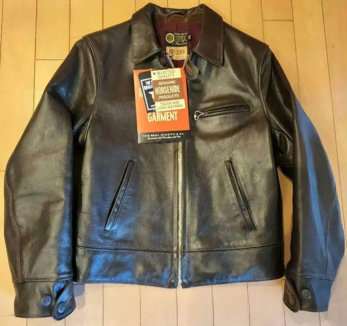 Real McCoy Rough Wear Leather Rider Jacket