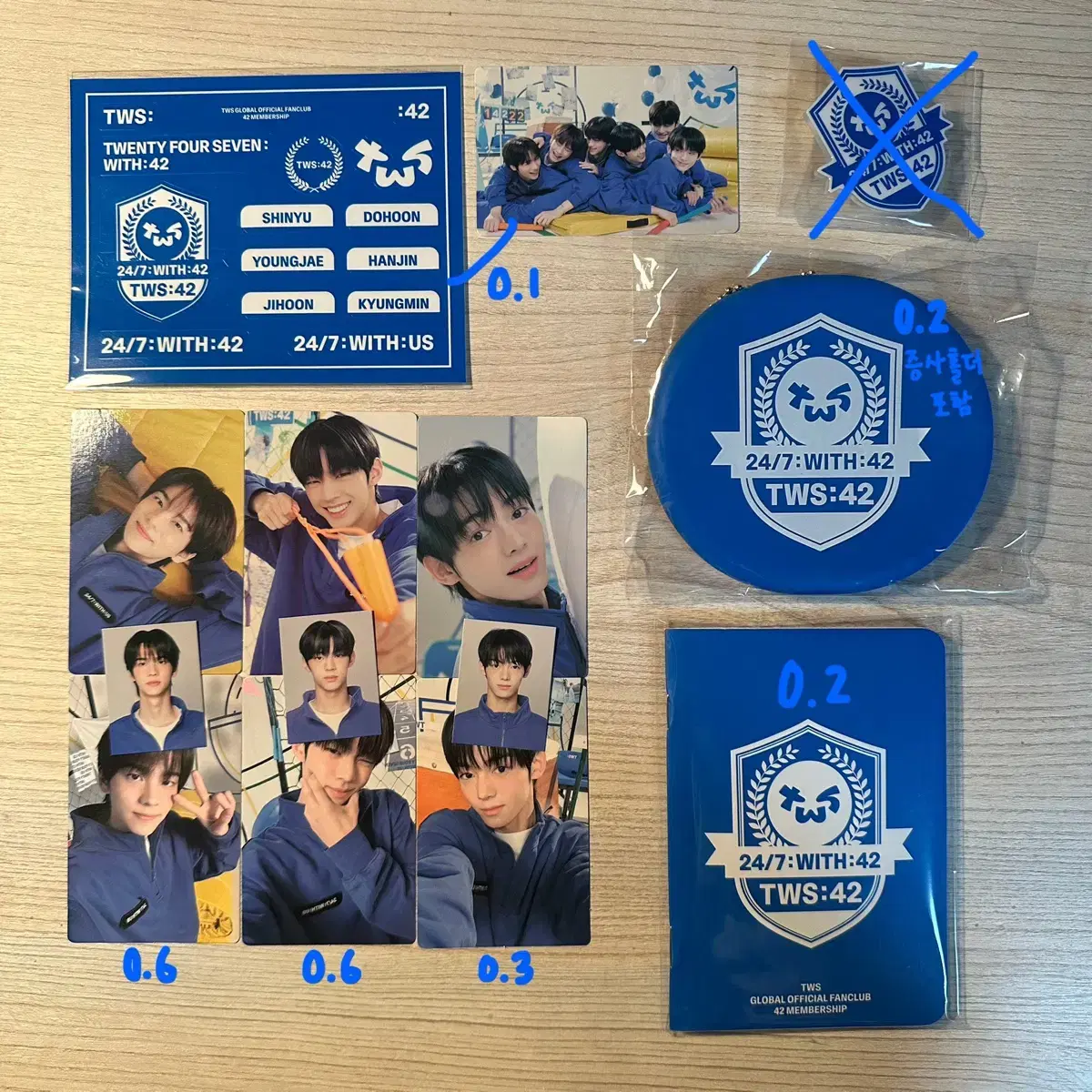 TWS Membership Membership Shin Yu Dohoon Jin photocard stock transfer sell notebook holder kit