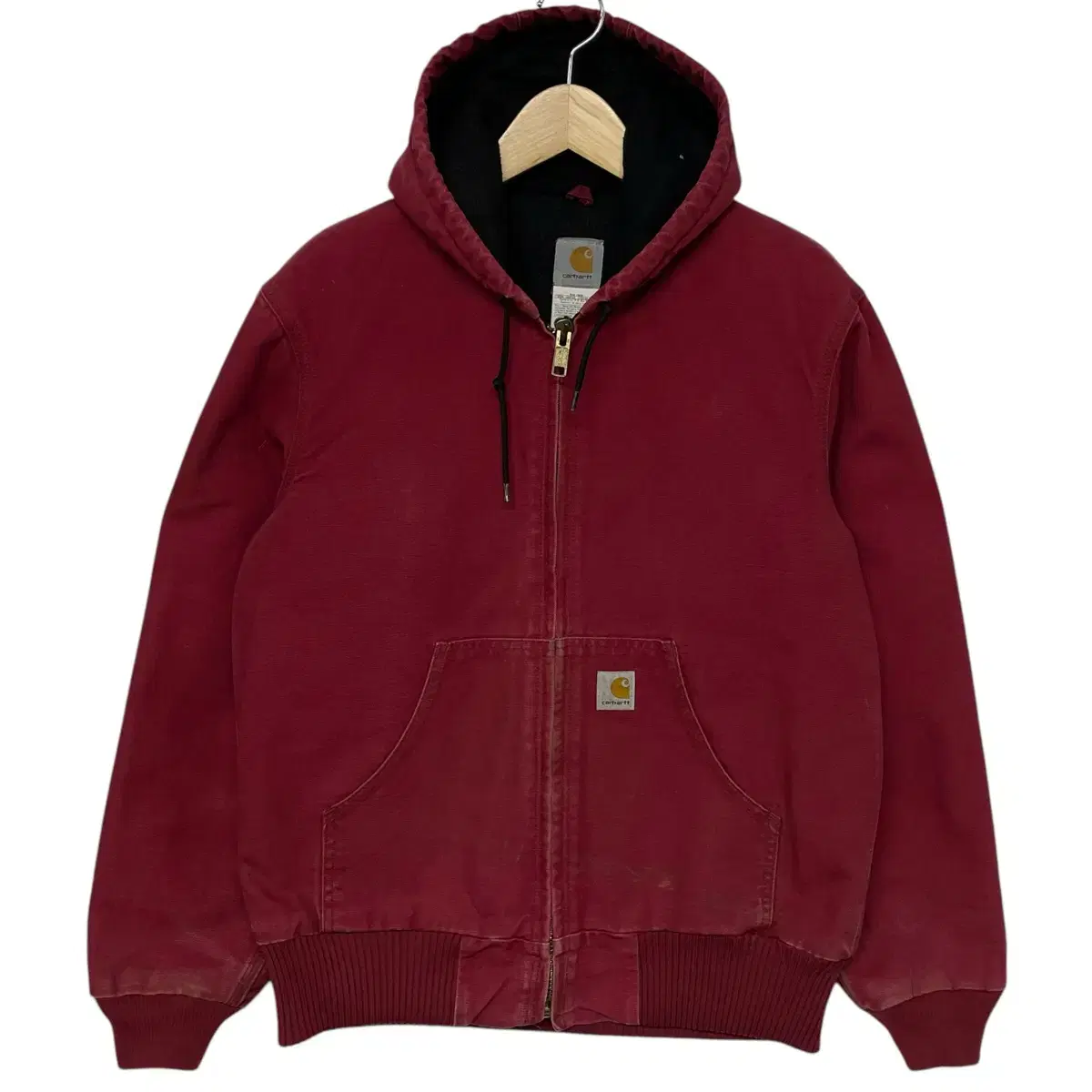 칼하트 Carhartt USA j140 덕 액티브 후드 자켓 다크레드