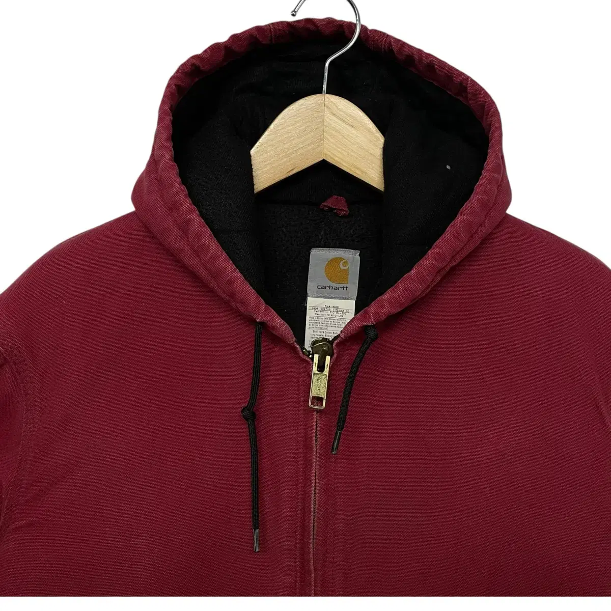 칼하트 Carhartt USA j140 덕 액티브 후드 자켓 다크레드