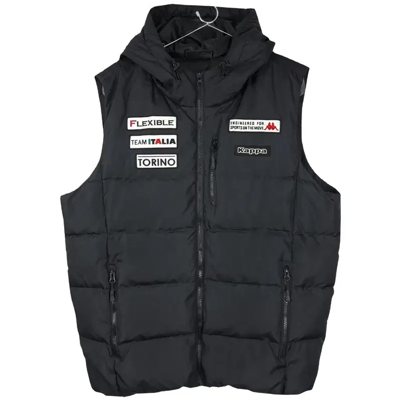 만원샵 kappa goose down goose down hooded padded vest M04782