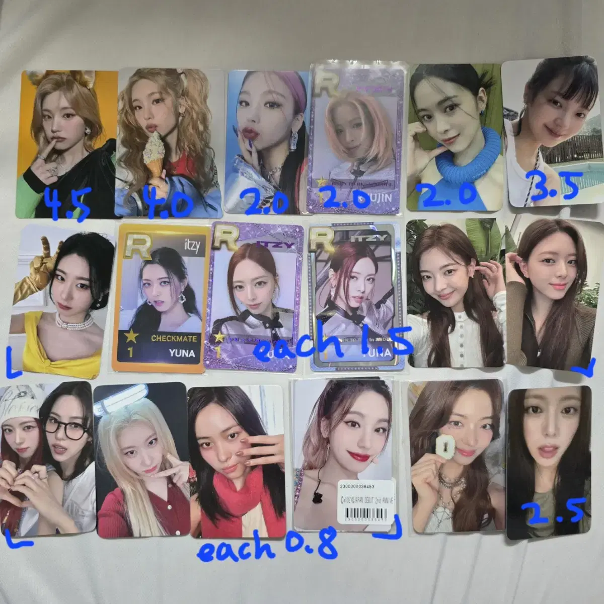 itzy photocard yeji lia ryujin chaeryeong yuna