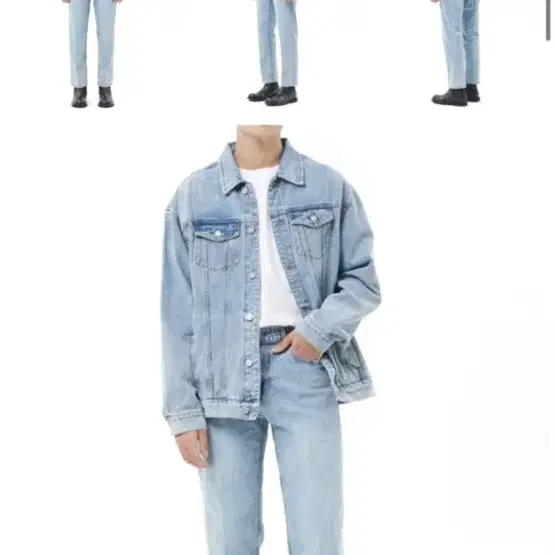 86로드 2724 Washing denim jacket (Light Bl