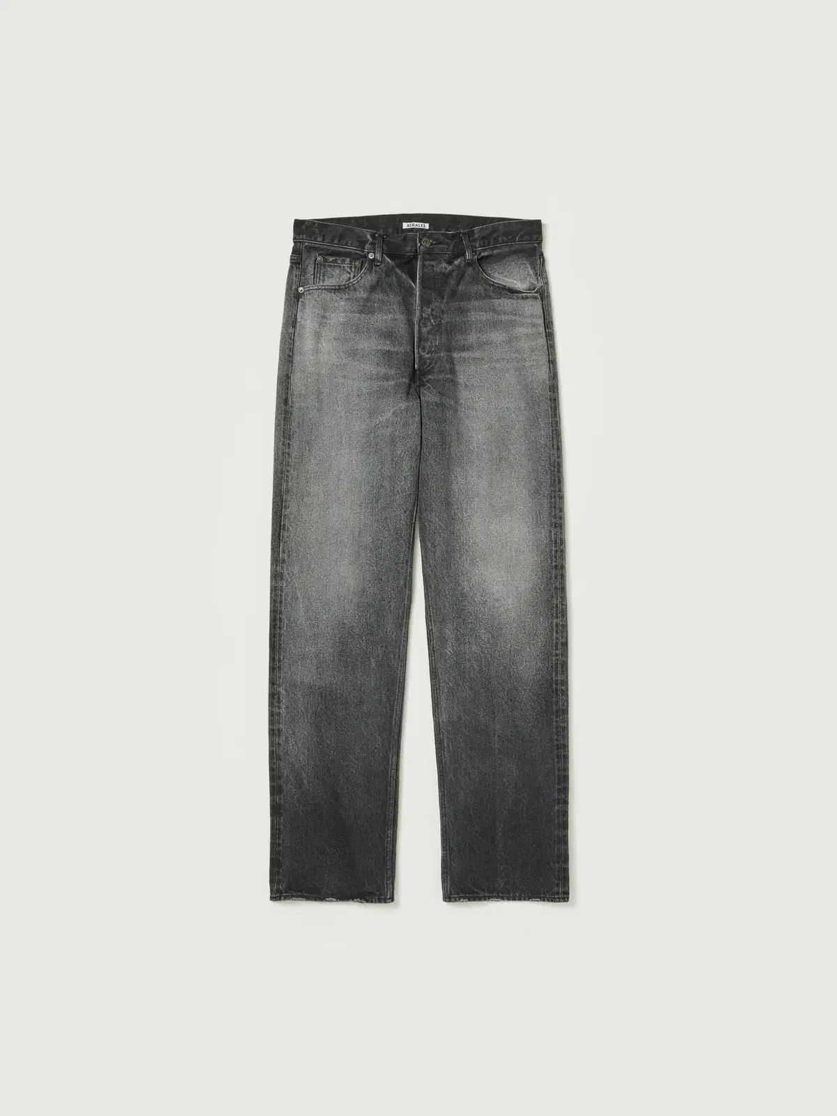 [4] Orari Selvedge Faded Heavy Denim Wide Leg Pants Faded Black