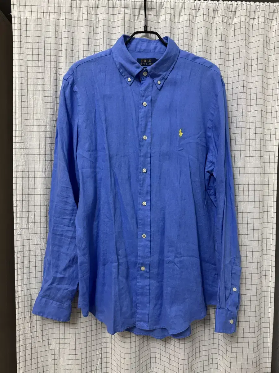 Polo Ralph Lauren Classic Fit Linen Shirt Harbor Island bloo L