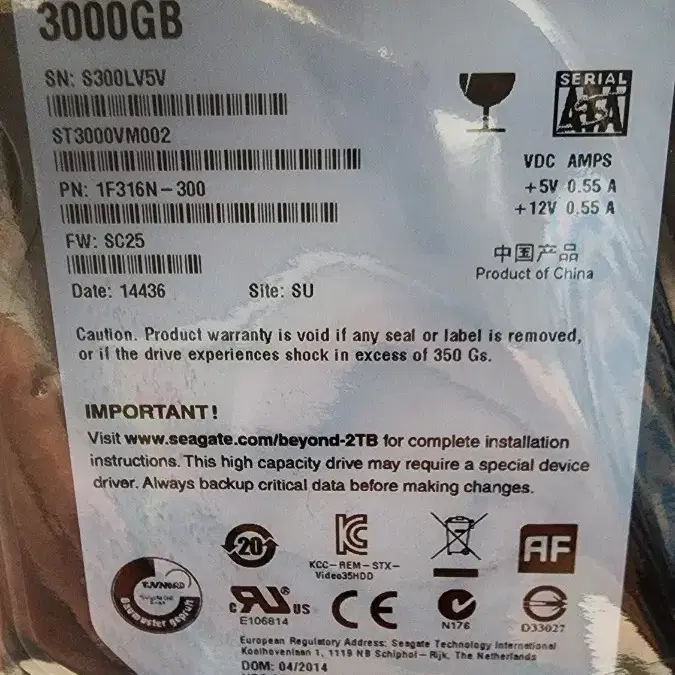 Seagate 3tb  hdd