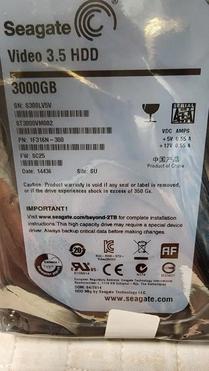 Seagate 3tb  hdd