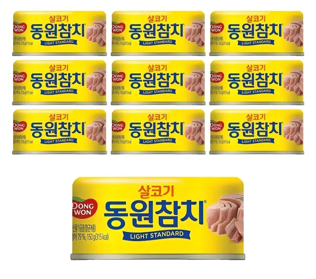 동원 라이트 스탠다드 참치 150g 10개