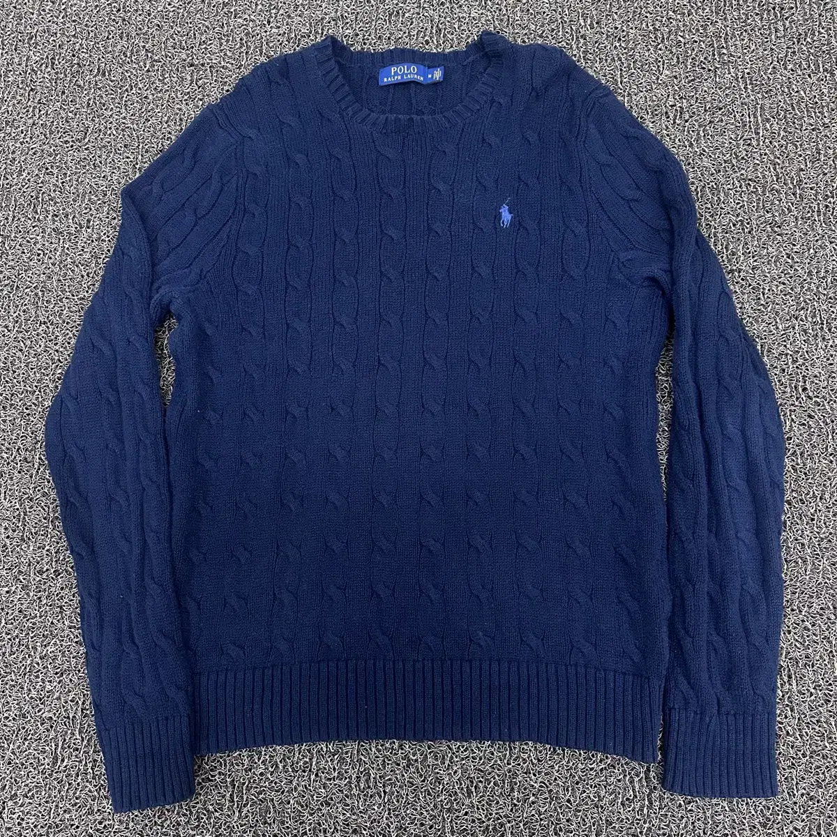 POLO Polo Ralph Lauren Pretzel cable knit bloo M