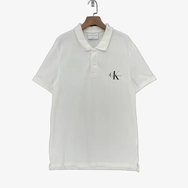 (L) Calvin Klein jin Men's White kara Vahn T-shirt